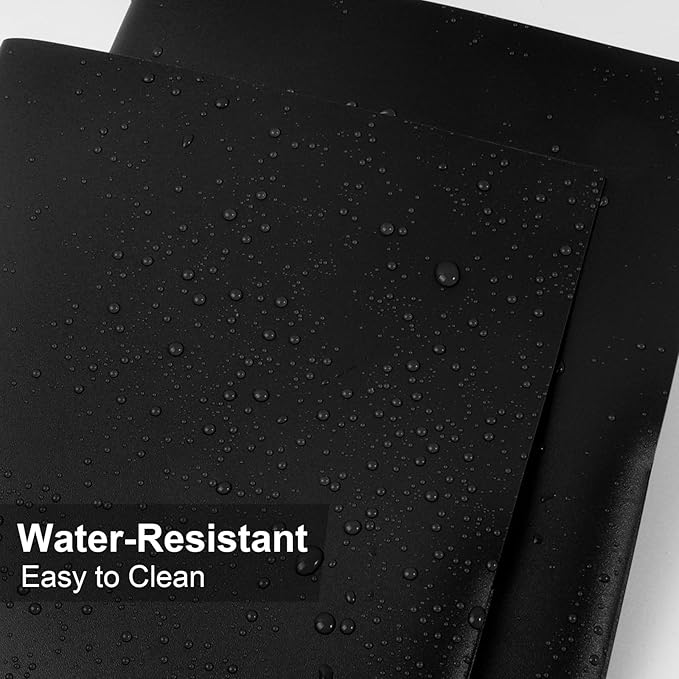 12-Pack Plastic Folders with Pockets,2-Pocket Poly Folders Holds 8-1/2" x 11" Paper for School/Office/Home, Black