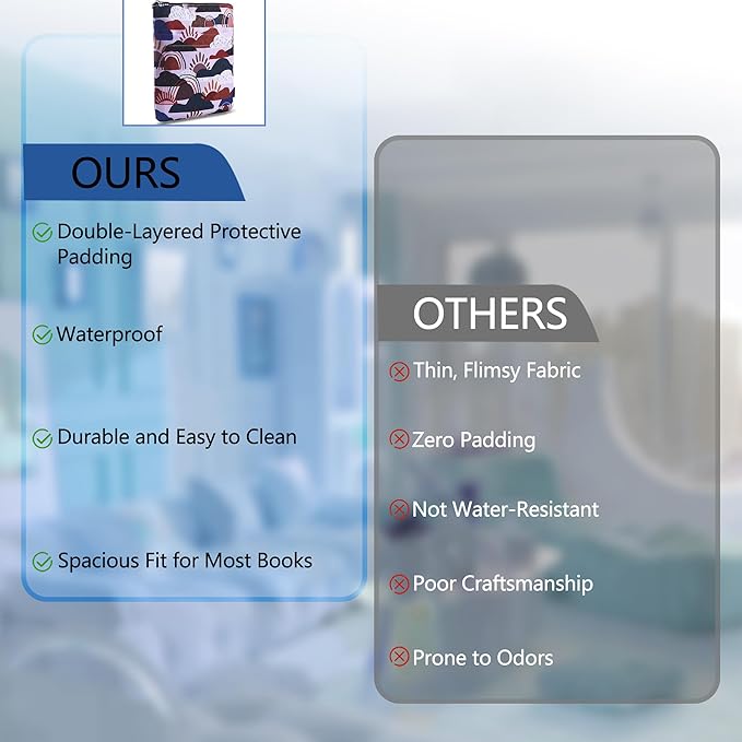 Book Sleeve for Book Lovers, Bookish Book Protector, Book Covers for Paperbacks, Washable Fabric, Book Sleeves with Zipper, Medium 11 Inch X 8.7 Inch