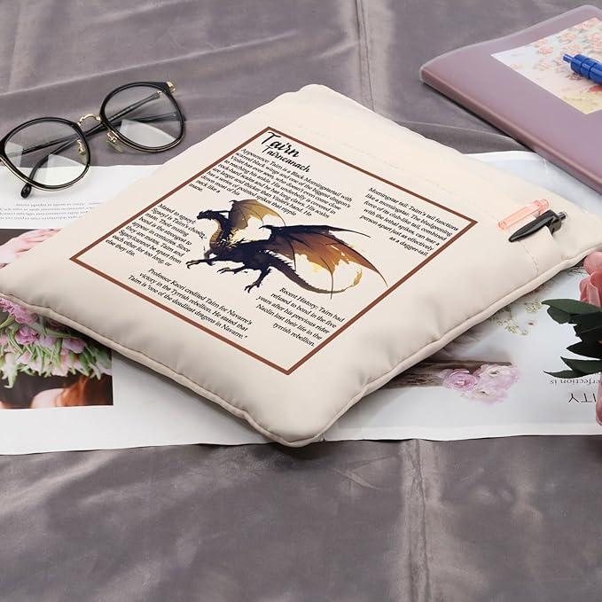 Zuo Bao FW Fans Book Sleeve FW Inspired Gift Dragon Rider Waterproof Zipper Pouch Tairn Lovers Bookish Gift (Tairn)