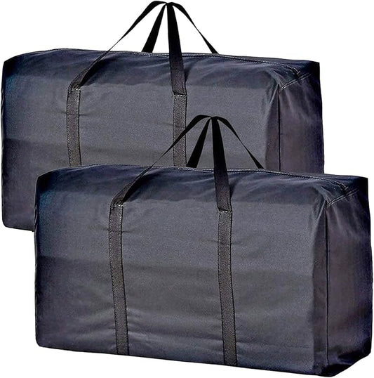 Extra Large Storage Bag for Moving 2 PCS Travel Bag Waterproof Large Moving Bag with Double Zippers and Reinforced Handles Large Capacity Duffle Bag for Moving Traveling Home Storage Packing