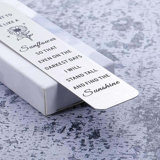 Graduation for Teens Girls Easter Basket Stuffers AMBREGRISSUN Sunflower Gifts for Women Inspirational Bookmark for Her Friends Friendship Coworker Christmas Stocking Stuffers for Daughter Birthday