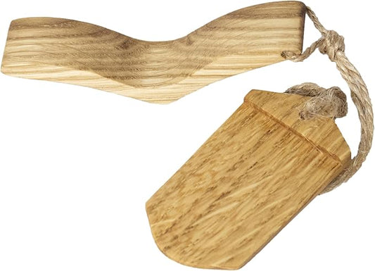 Handmade Wooden Book Page Holder - Wooden Thumb Bookmark - Novel Reading Accessories, Book Gadgets, Presents for Readers, Book Lovers Gifts, Bookworm (Oak Natural)