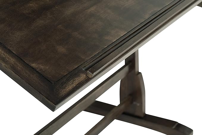 Studio Designs Vintage Drawing/Drafting Table with Pencil Ledge - 42" W x 30" D - Distressed Black - Adjustable Tilting Top