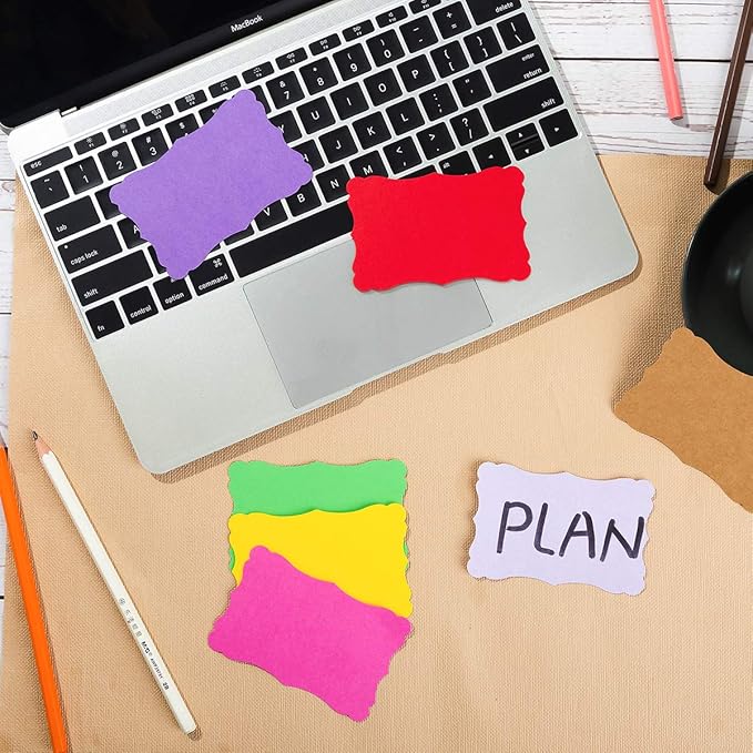 120 Pieces Small Mini Business Cards Vintage Assorted Colors Blank Note Cards Gift Word Card for Business Cards, Gift Cards (12 Colors, 3 x 5 inches)