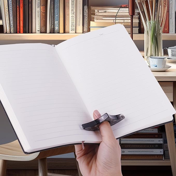 Thumb Book Page Holder for Reading 2Pack，Starry Ring Opener Bookmark，Readers Reading Finger Holder Book Lovers Gifts (Pink,Black)