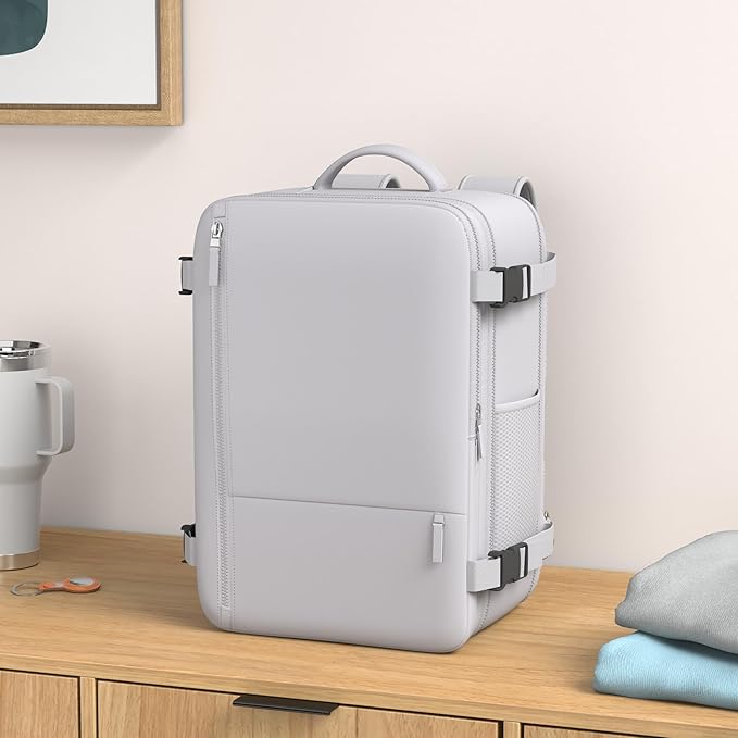 Travel Backpack for Women Men, Carry on Backpack Bag for Traveling on Airplane, Flight Approved Personal Item Size Backpack Luggage,Travel Essentials, Dark Grey