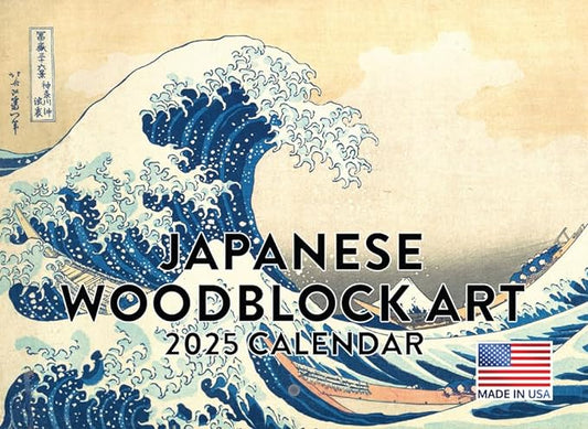 Japanese Woodblock Art Calendar 2025 Monthly Wall Calender 12 Month | American Made In The USA