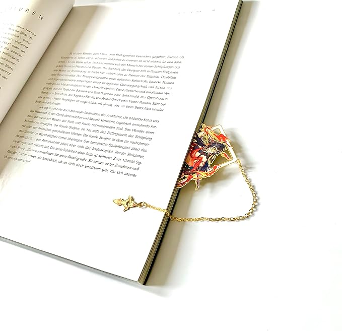Metal Bookmarks - Genshin Impact Dehya Brass Bookmarks with 3D Display Box for Women Men Sisters Friends - Perfect Birthday Gifts for Book Lovers
