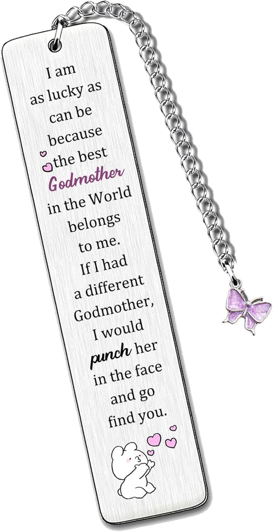 Godmother Bookmarks Mothers Day Gift Bookmarker Appreciate Birthday Present Women Retirement Appreciate The Best Godmother in The World Family Love Keepsakes Christmas Thanksgiving Book Accessory