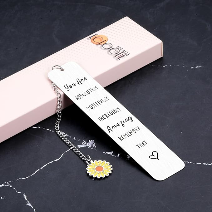 Inspirational Bookmark Gifts for Book Lovers, Gifts for Teen Girls, Stocking Stuffers for Women, Stocking Stuffers for Teens Teen Girls, Birthday Christmas Gifts for Women Friends Coworker Daughter
