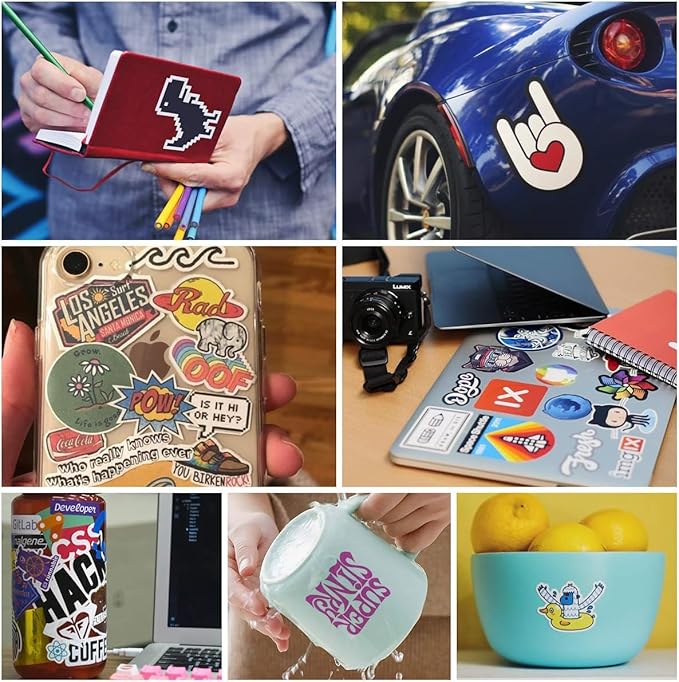 JANDJPACKAGING Premium Printable Vinyl Sticker Paper - for Inkjet and Laser Printer - 55 Pack Glossy White Waterproof Inkjet Printable Vinyl - 140 g Dries Quickly and Holds Ink Beautifully