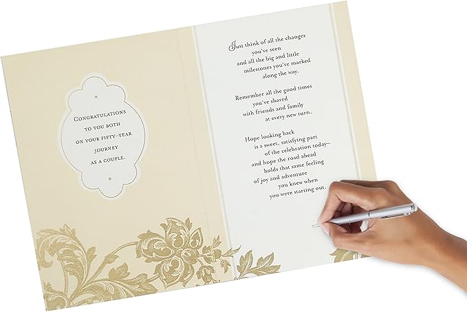 Hallmark 50th Anniversary Card (Roses)