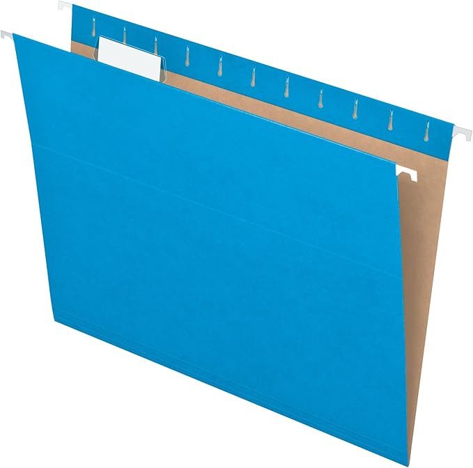 Pendaflex Recycled Hanging Folders, Letter Size, Blue, 1/5 Cut, 25/BX (81603)