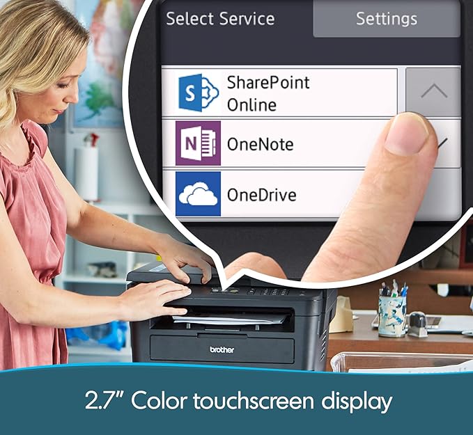 Brother Compact Monochrome Laser Printer, HLL2395DW, Flatbed Copy & Scan, Wireless Printing, NFC, Includes 4 Month Refresh Subscription Trial and Amazon Dash Replenishment Ready,Black