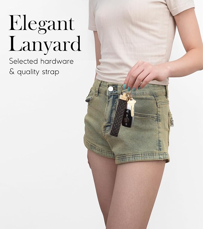 SENLLY Wristlet Lanyard, Stretchy Keychain Holder, Original Elastic Anti-Drop Design Keyring