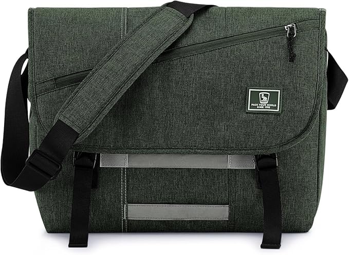 OIWAS Laptop Messenger Bag for Men Crossbody 15.6 Inch Satchel Bags Briefcase Shoulder Bag Work Travel Women Green