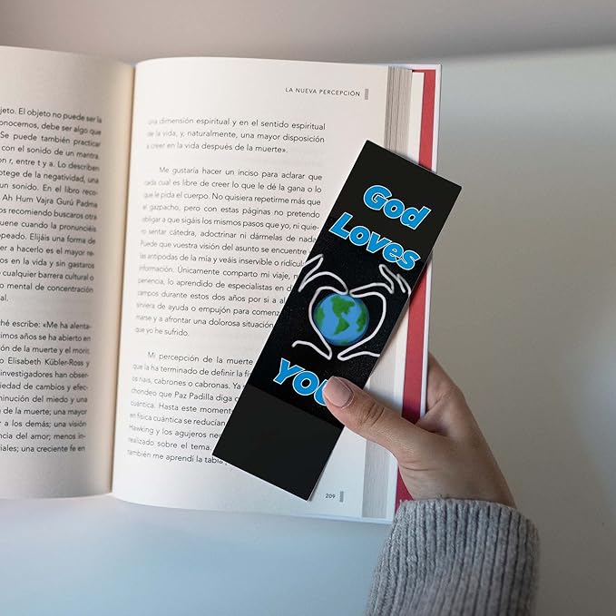 Children and Youth Bookmark, God Loves You, John 3:16, Pack of 25, Handouts for Classroom, Sunday School, and Bible Study