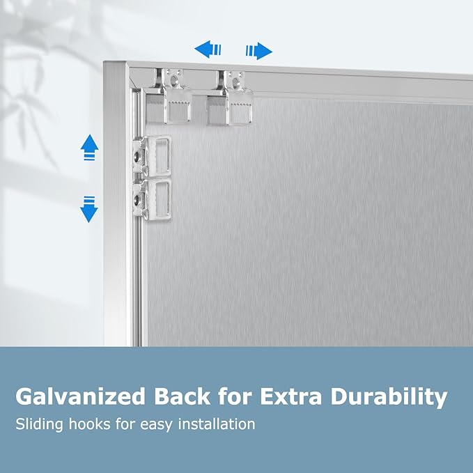 Whiteboard for Wall, 24" x 18" Magnetic White Board Dry Erase Board with Silver Aluminum Frame, Hanging Wipe Board for Office, Home, School