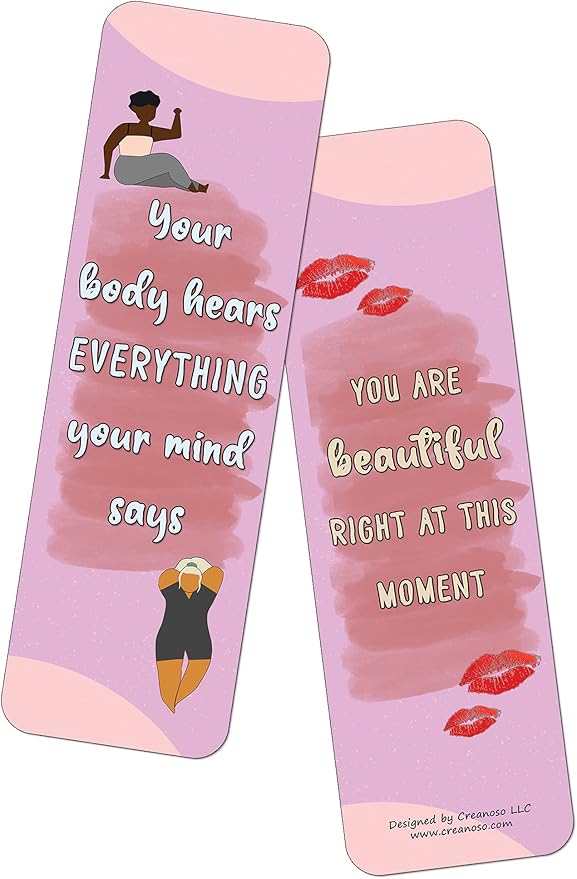 Creanoso Body Positivity for Women Bookmarks Series 2 (30-Pack) - Party Favors & Corporate Giveaway Incentives Gift Pack