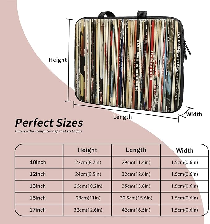 Universal Laptop Sleeve Tablet Case 12 inch, Books Slim Carrying Case Durable Handbag Travel Laptop Bag for Surface Pro 9 8 7/Laptop Go 2 3, MacBook Air 11/12