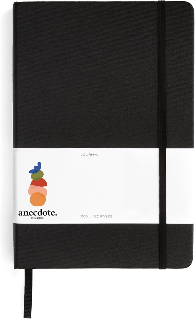 Hardcover Ruled Journal with Thick 100 gsm College Ruled Paper A5 size (8.3 inches x 5.4 inches) - Daily Writing Notebook Journal for Travel, School and Office Use - Diary Journal for Women and Men - Black