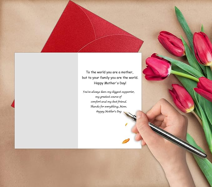 FaCraft Funny Mothers Day Card for Mom Thank You Gift Cards with Envelope, for Mother from Son Daughter Kids