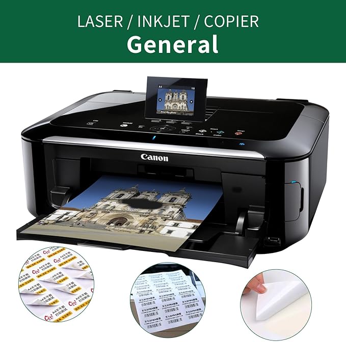 Printable Full Sheet Labels,8.5"×11",40 Sheets,Big Labels,Full Sheet Sticker Paper 8.5×11 for Laser/Inkjet Printers,Full Page Labels 8.5×11 White Matte,Large Labels, Letter Size