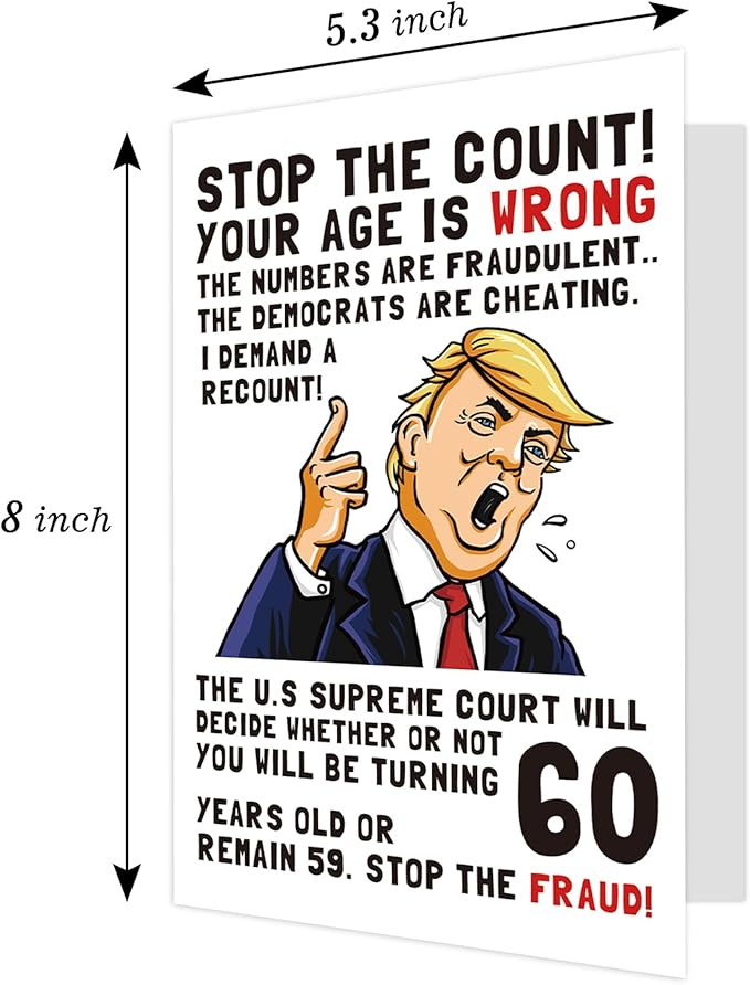 Ogeby Funny 60th Birthday Card, 60th Birthday Cards Gifts for Women Men, Hilarious 60 Year Old Birthday Gifts for Dad Mom Sister Brother