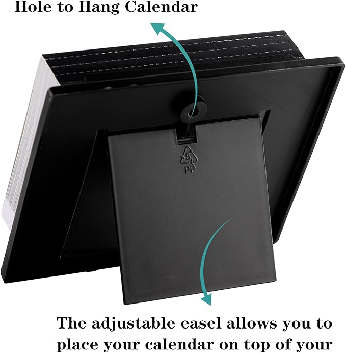 Pinchoco 2025 Desk Calendar - Daily Calendar for desk 2025, Running Gear, 5.85'' x 4.85'', 2025 Runner's Daily Desk Calendar, Daily Running Quotes and Inspiration for Runners - Black