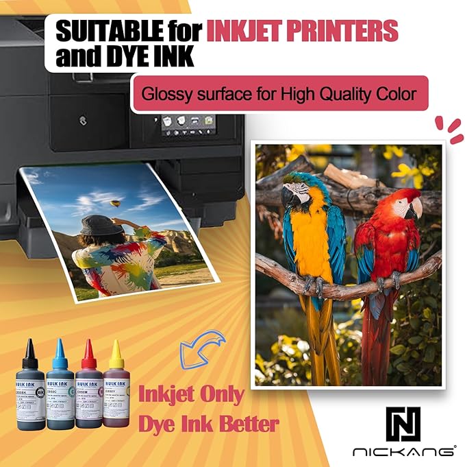 Glossy Photo Paper 8.5x11, Photo Paper for Printer, Photo Printer Paper, 8.5x11 Picture Paper for Inkjet Printer, Letter Size, 30 Sheets, 200 gsm