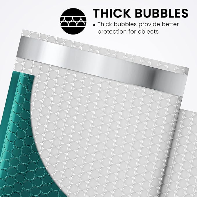 Fuxury Bubble Mailer 6x10 Inch Bubble Mailers 50 Pack Thick Padded Envelopes Usable Size 6x9" Water Resistant Mailers Shipping Envelopes for Small Business Mailing,Bulk Forest Green #0