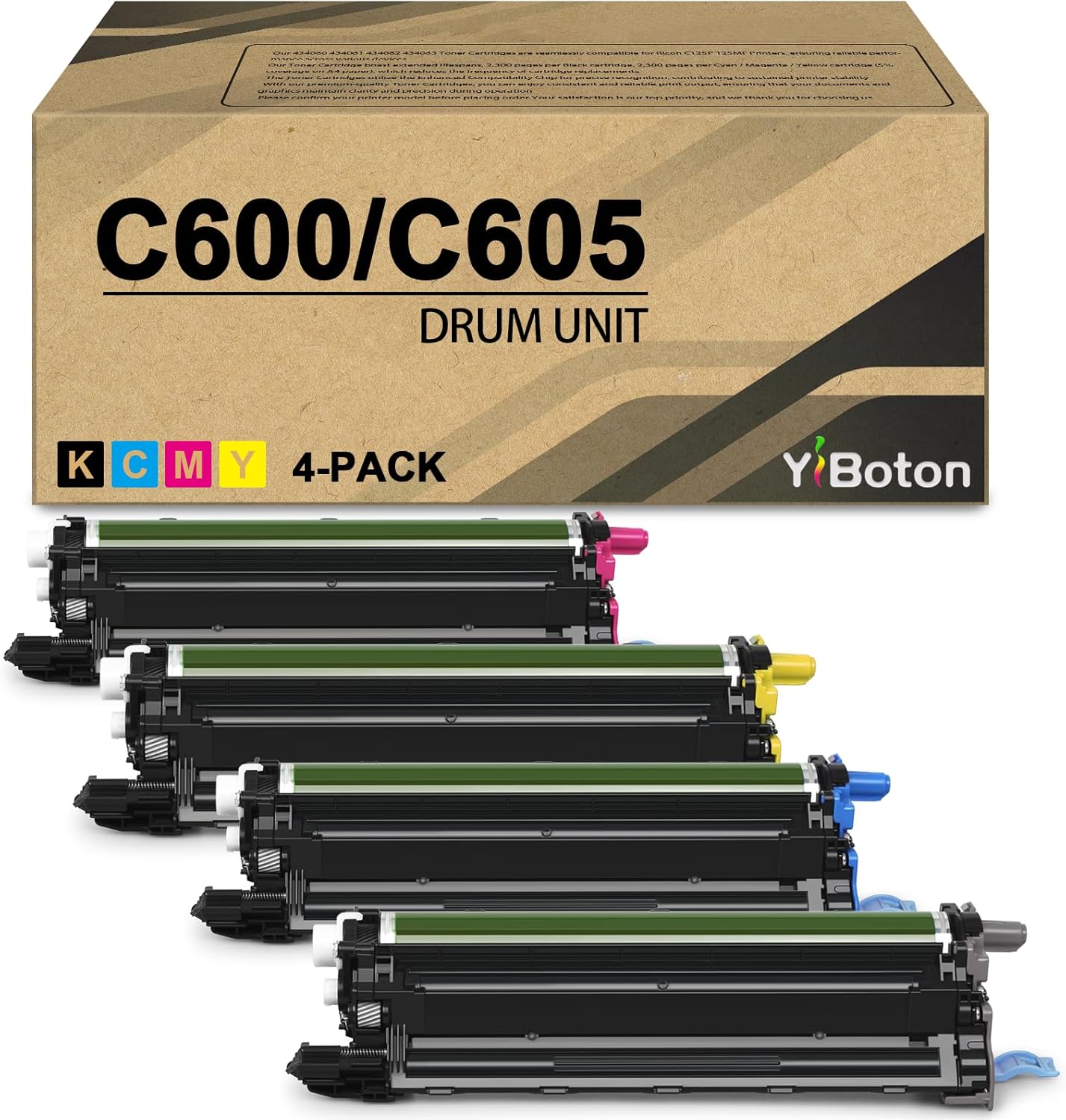 VersaLink C600 C605 Drum Cartridge Replacement for Xerox 108R01485 108R01486 108R01487 108R01488 Drum Unit Compatible for Xerox VersaLink C600N C600DT C600DN C605DN C605S C605X C605XL Printer (4-Pack)