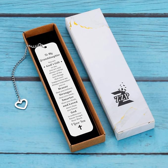 Christmas Bookmarks for Girls Kids, Stocking Stuffers for Granddaughter Teens 16-18, Christmas Gifts for Granddaughter, Granddaughter Gifts from Grandma, Birthday Gifts for Granddaughter