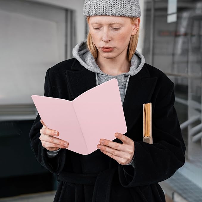 Ddaowanx Notebooks, Journals in Bulk, Blank Paper Sketchbooks, 72 Pages, 36 Sheets, 80GSM, 8.3x5.5 Inch, A5 Size, Travel Writing Notebooks Journal for Office School Supplies (Blank-24pack, 8 Colors)