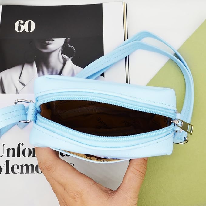 Cute White Dog Crossbody Bag with Adjustable Shoulder Strap and Bracelet Charm, Kawaii Handbag with Zipper, Dog Wallet Purse Shoulder Bag Coin Pouch Accessories for Women Girls