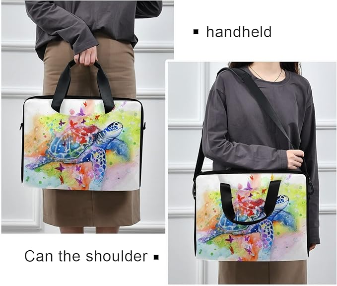 Sea Turtle Laptop Messenger Bag Case Sleeve Briefcase for Men Women
