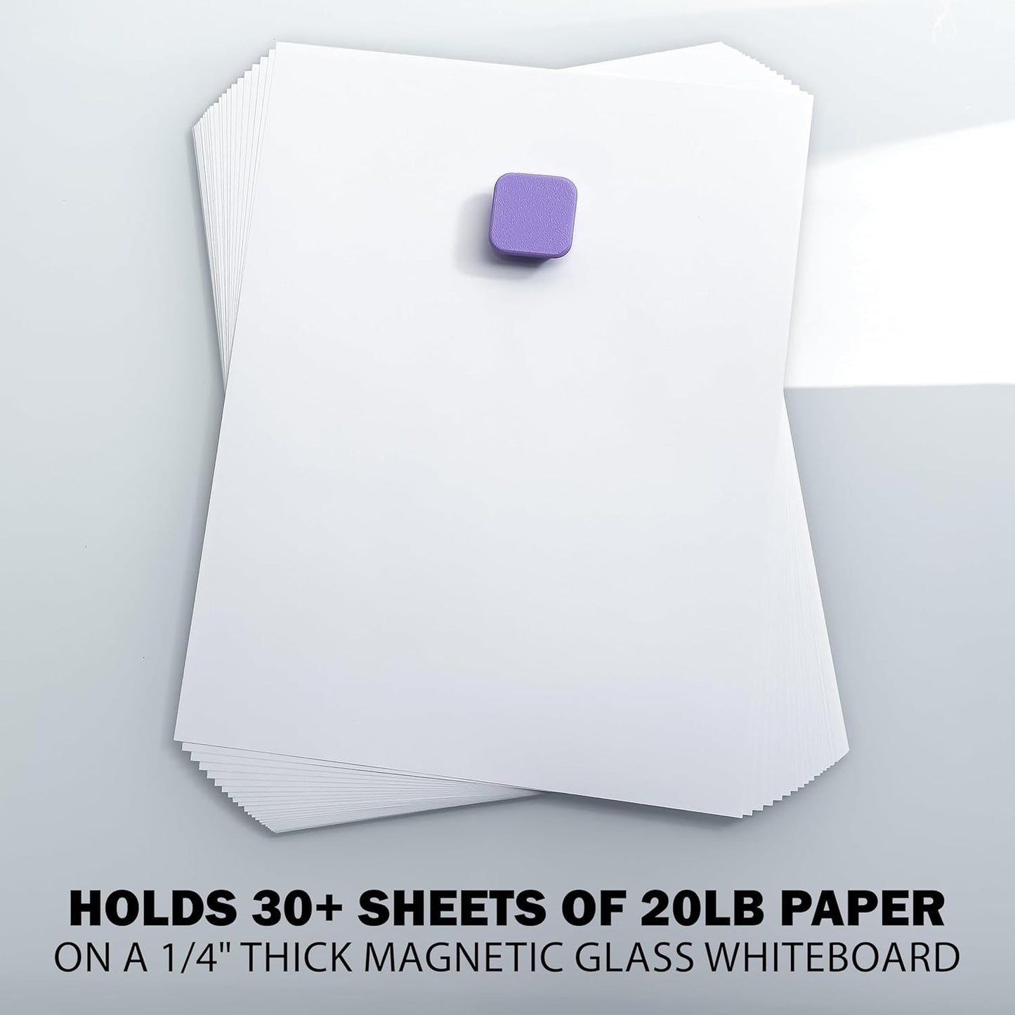 Glassboard Studio MiniBar Magnet - Strong Neodymium Rare Earth Magnets for Fridge, Whiteboard, Locker & Magnetic Glassboards - Crafting & Office Use - Strong Fridge Magnets (Periwinkle Purple, 12)