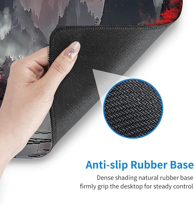 Extended Gaming Mouse Pad, Large Gaming Mouse Waterproof with Stitched Edges, Non-Slip Desktop Pad for Home and Office, Level Up Your 31.5x11.8 Inch… (Japanese Style)