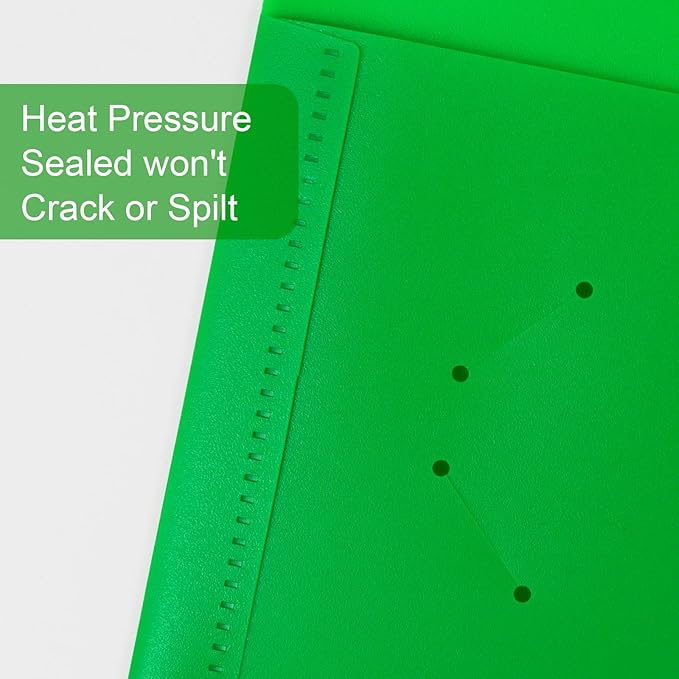 60-Pack Plastic Folders with Pockets,2-Pocket Poly Folders Holds 8-1/2" x 11" Paper for School/Office/Home, Green