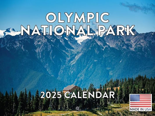 Olympic National Park Calendar 2025 Monthly Wall Calender Washington Nature 12 Month | American Made In The USA