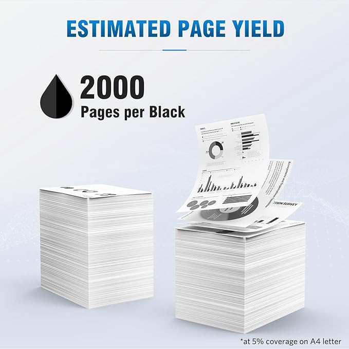 962XL 962 Black Ink Cartridges 2-Pack Compatible Replacement for HP 962XL Ink Work with HP OfficeJet Pro 9014e 9015e 9018e 9020e 9022e 9025e 9028e 9010 9013 9016 9023 9029 Printer