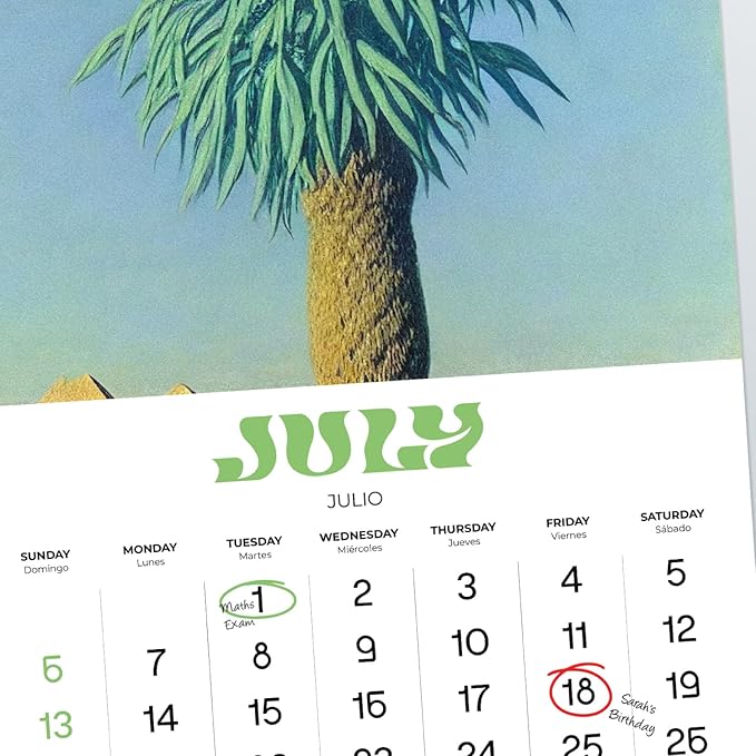 Etherlands Wall Calendar 2025 12" x 12" FSC® Plastic Free - Starts Week On Sunday | Square Wall Calendar | Family Planner Calendar 2025 | Botanical Calendar 2025