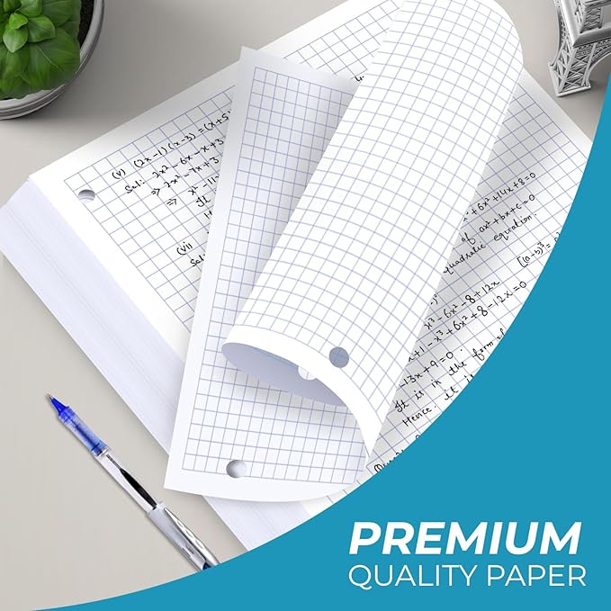Graph Paper Bulk, 1152 Pack(Pallet), 172800 Sheets, 4x4, Pallet of Loose Leaf Paper, 8" x 10.5", Bulk Graphing Paper, 3 Hole Punched for Binder, Grid Paper, Quad Ruled Paper, 4-7 Days Transit
