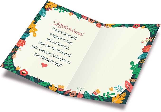 Prime Greetings Mom To Be Mother's Day Card, Made in America, Eco-Friendly, Thick Card Stock with Premium Envelope 5in x 7.75in, Packaged in Protective Mailer