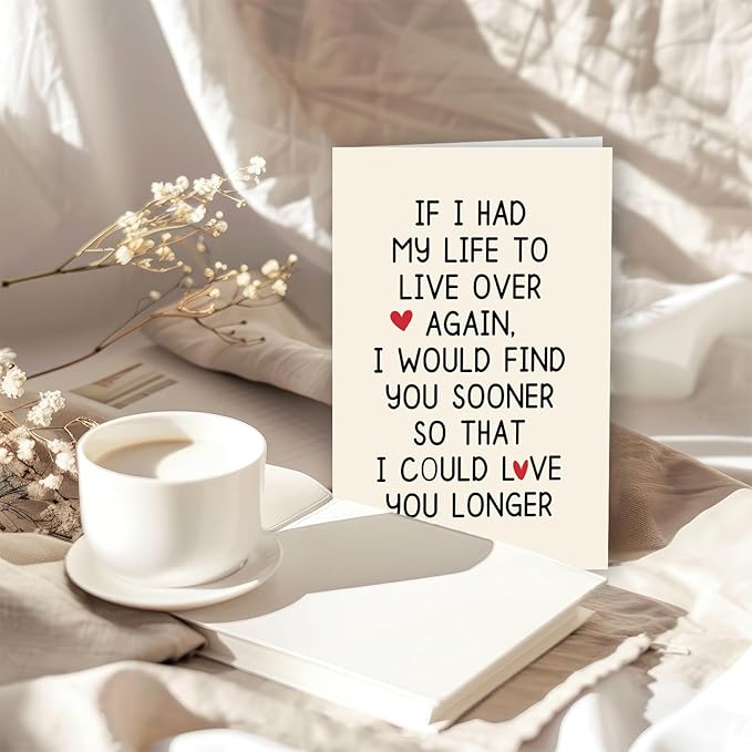 Romantic Valentines day or Birthday Card for Men Women Boyfriend Girlfriend, Funny Anniversary Card for Husband Wife