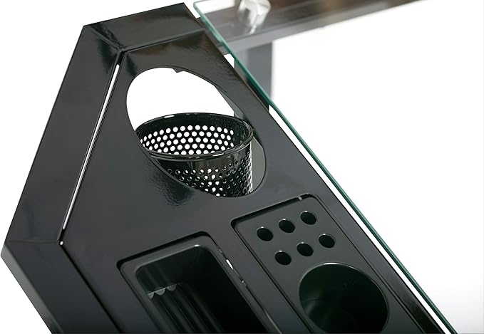 Studio Designs Futura Tower in Black with Clear Glass