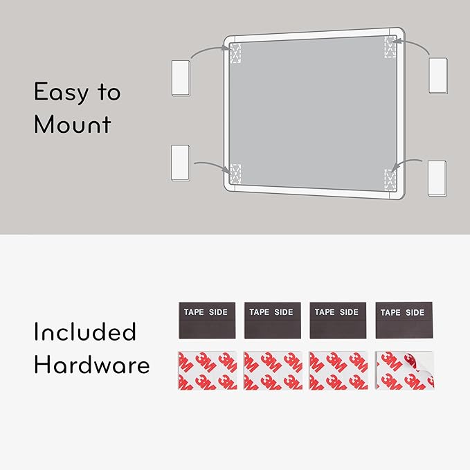 U Brands Contempo Magnetic Dry Erase Board Kit, 8.5”x11”, White Modern Frame, includes 4 Markers and Magnet