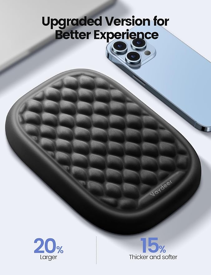 [Upgraded Larger and Thicker]Vaydeer Elbow Rest Pad, Desk Wrist Rest Memory Foam Armrest, Ergonomic Mouse Cushion Support, Wrist Pain Relief for Computer Laptop Working Typing Gaming Office-Ocean Blue