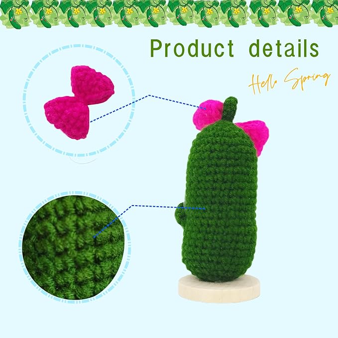 Funny 1 Pcs Crochet Gifts with Positive Affirmations Cards for Inspirational Novelty Good Luck Gifts and Party Decorations (KK-CKD04-RR_Bow)