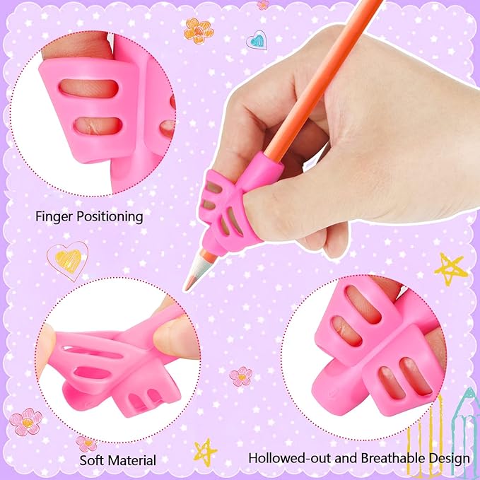 SANNIX 16 PCS Pencil Kids Grips for Kids Handwriting, Grip Posture Correction Training Pen Writing Aid Tool for Kids Toddler Preschools Children Adults Students